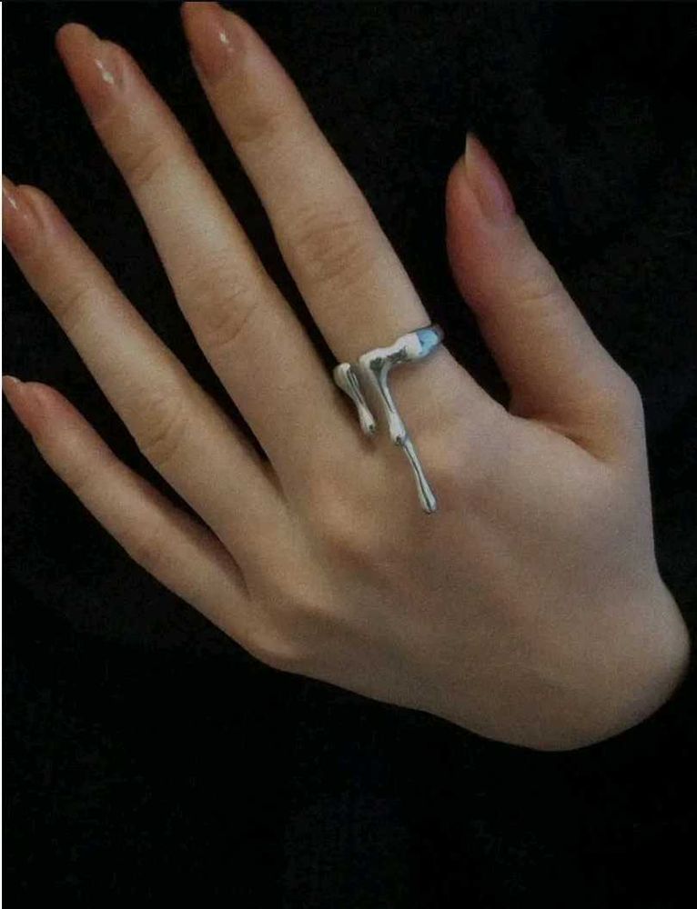 Korean Liquid Silver Ring