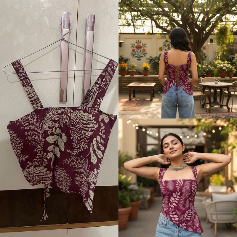 Floral Print Crop Top