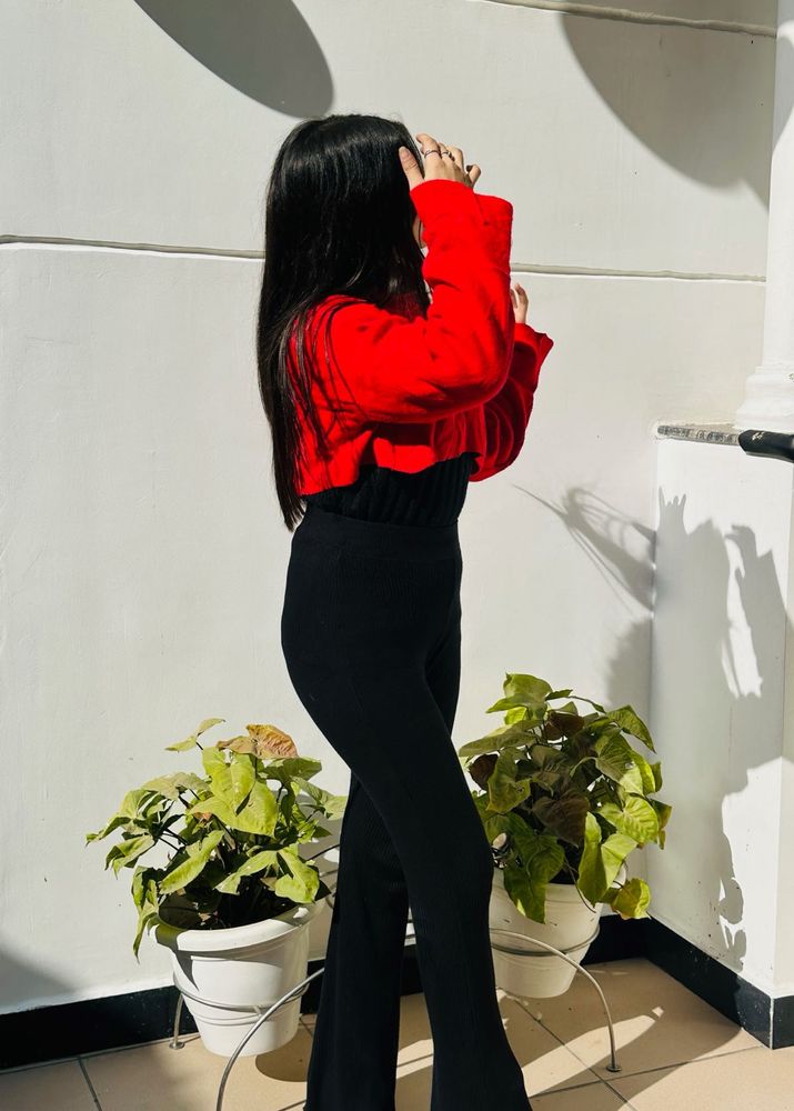Red Crop top