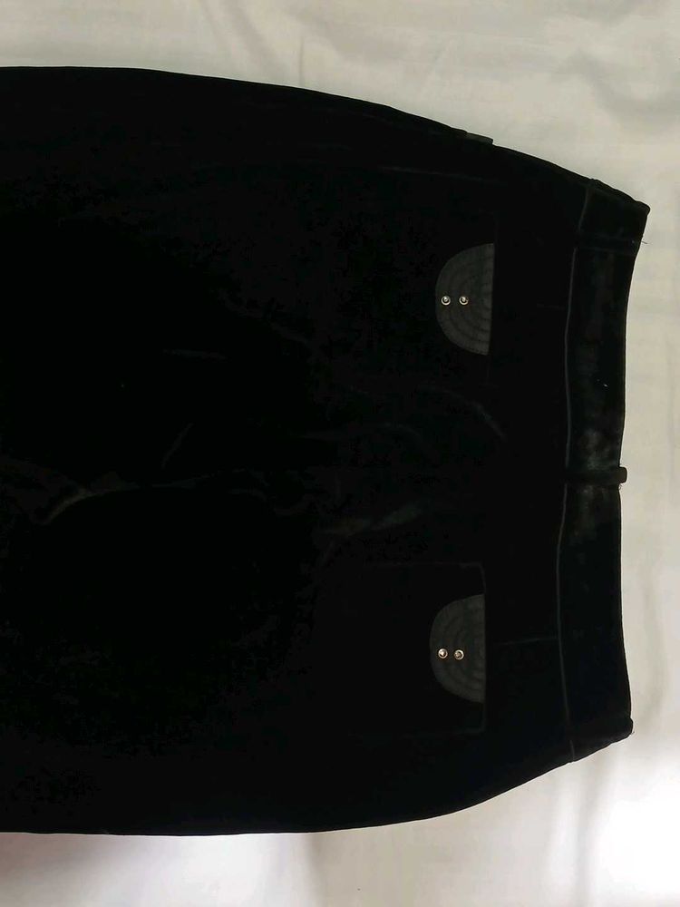 Black Velvet Pants