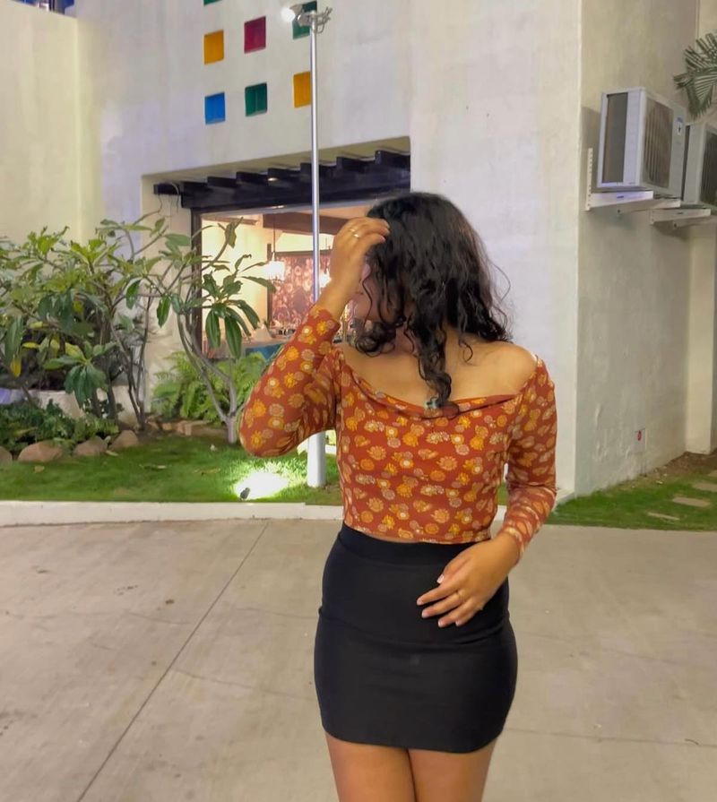 Westside Off-Shoulder Floral Print Top