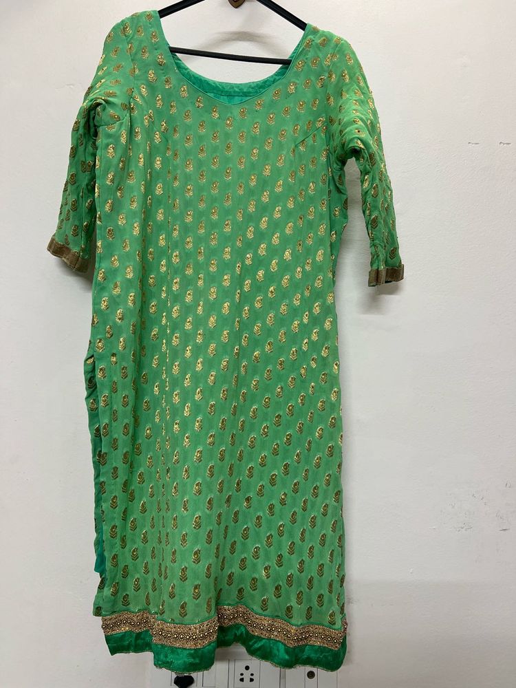 Kurta Green Kurti + Dupatta