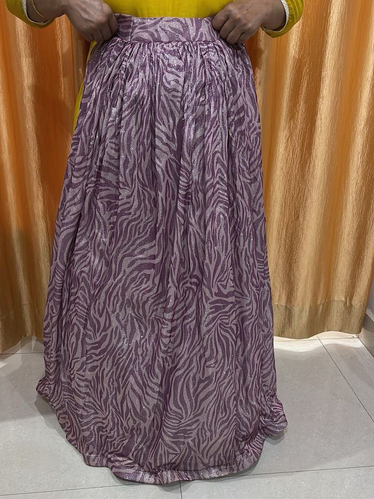 onion color western lehnga choli