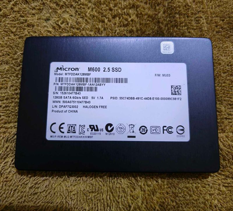 Micron MTFDDAK128MBF 128GB SATA 6GBPS SSD
