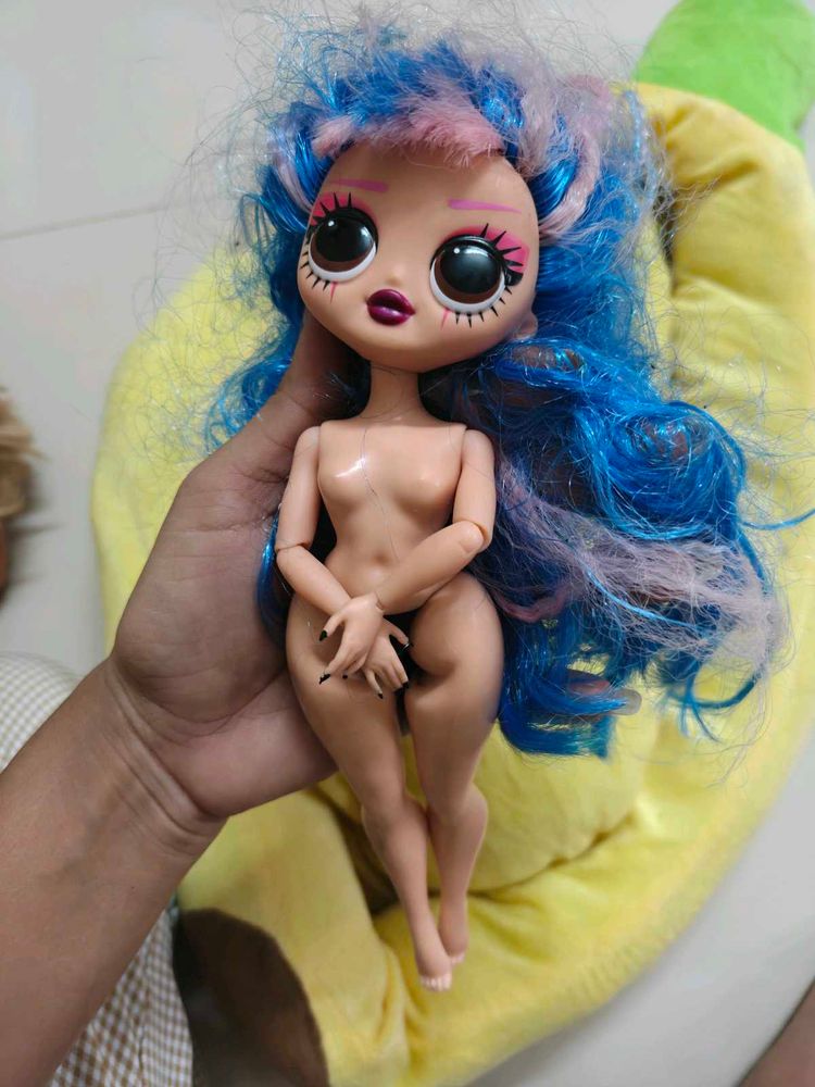 Unique Doll with Blue &amp; Pink Hair