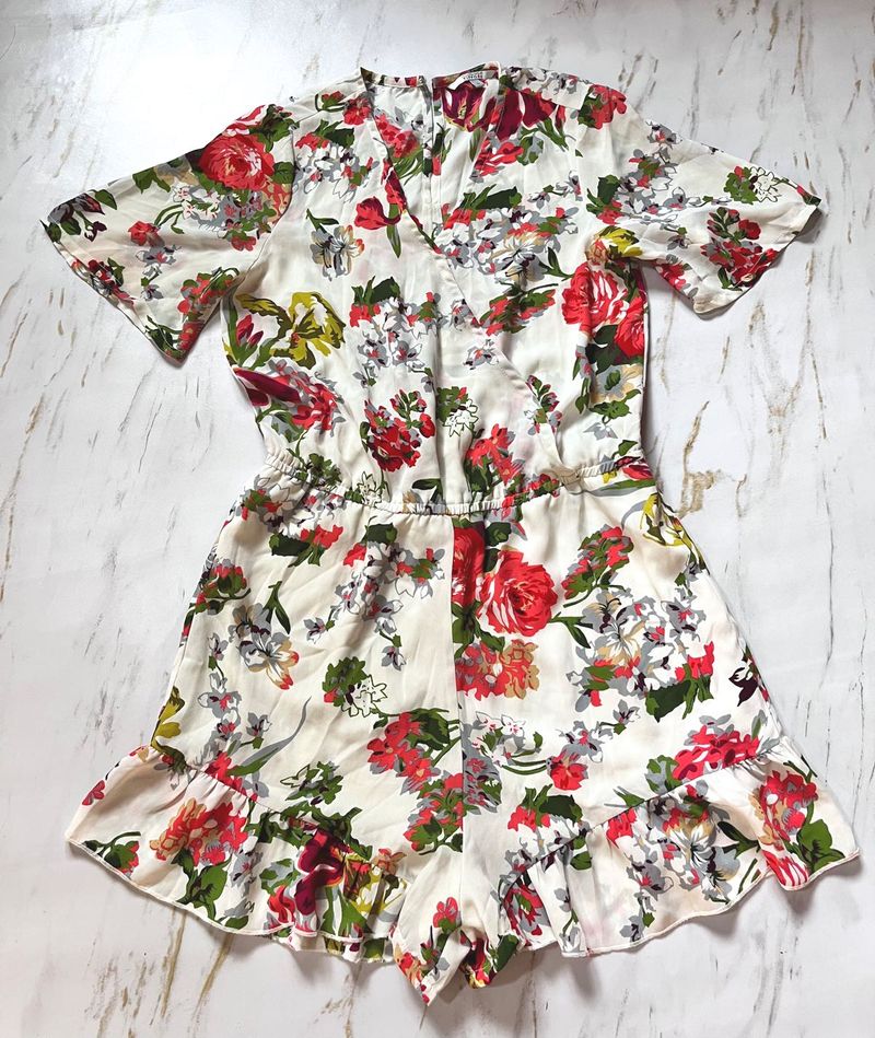 Floral Print Romper