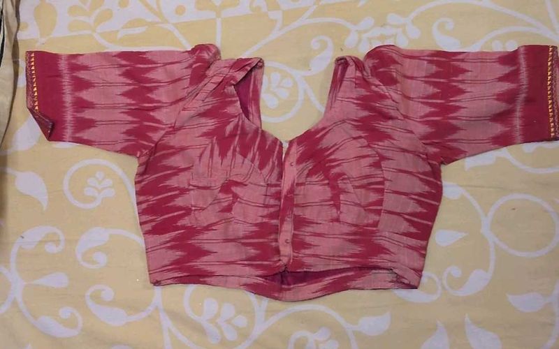 Boho Chic Pink Ikat Blouse