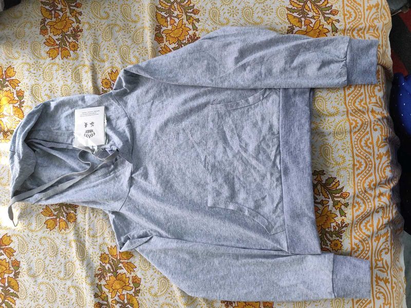 Crop Grey Hoodie
