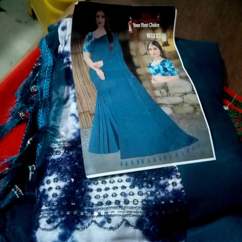 Elegant Blue Saree