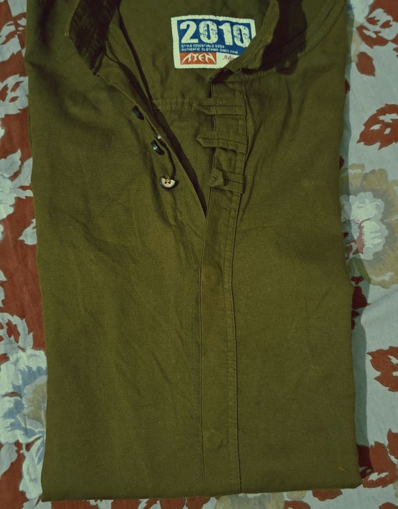 Mahandi Green Shirt New Only One Time Used Minor Stain Front Side You Can See