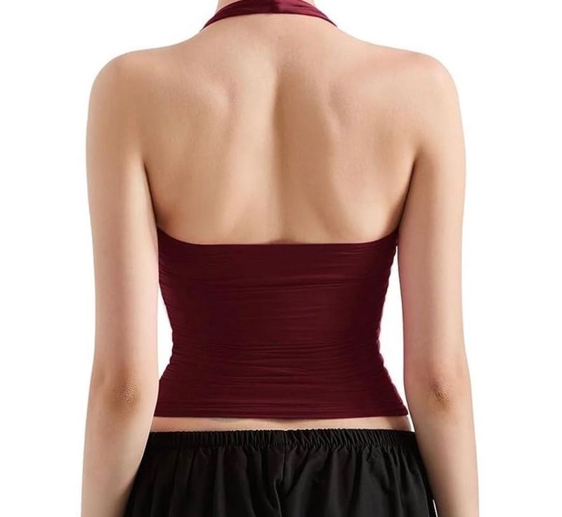 Maroon Halter Neck Tube Top