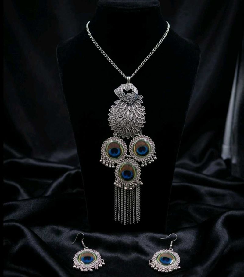 Peacock Inspired Jewellery Set