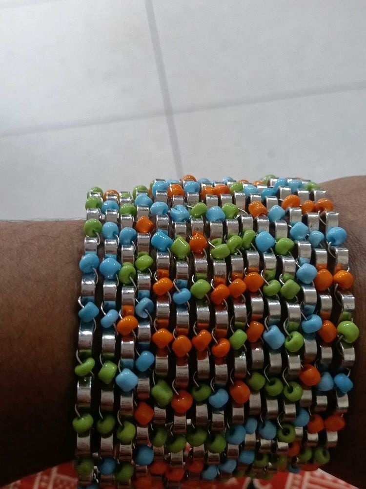 handcrafted beaded cuff bracelet combo pack 4