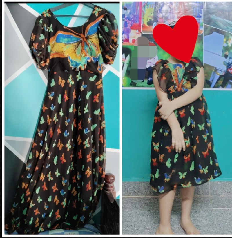 Mom And Daughter Twining Dresses