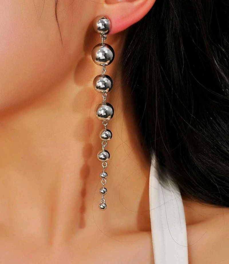 Chic Silver Drop Earrings