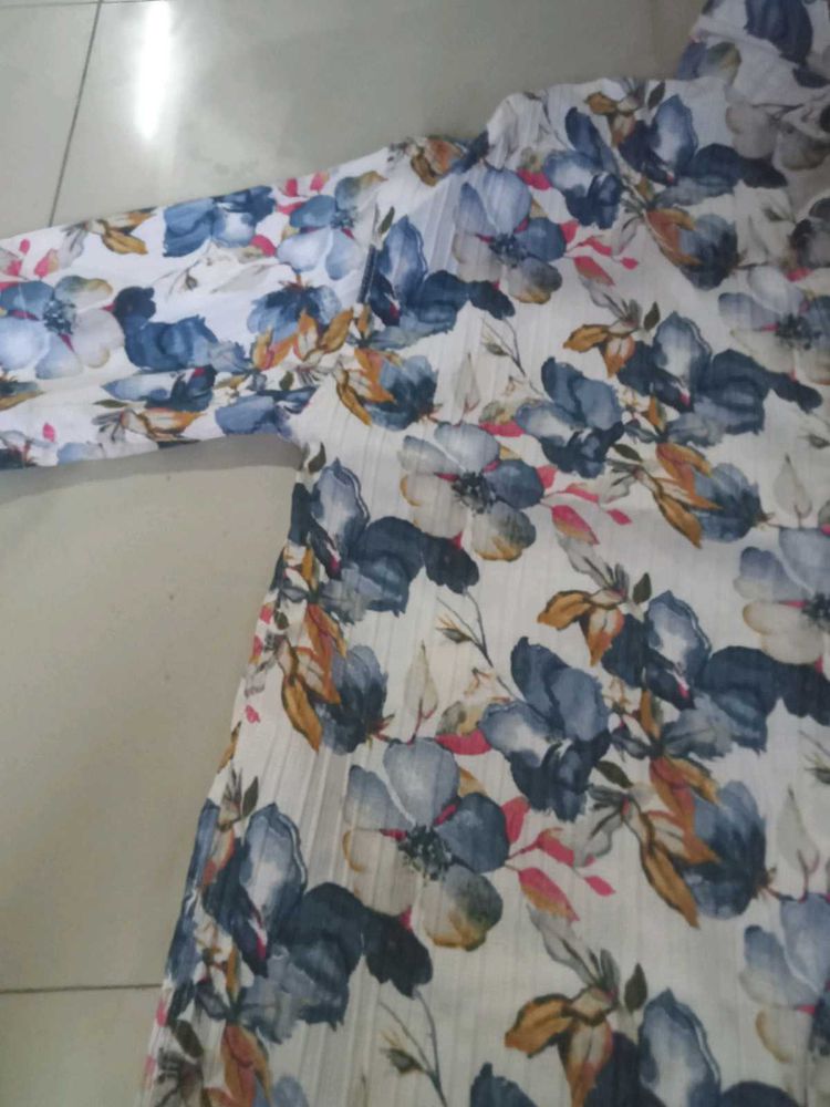 Floral Print Long Sleeve Shirt For Men