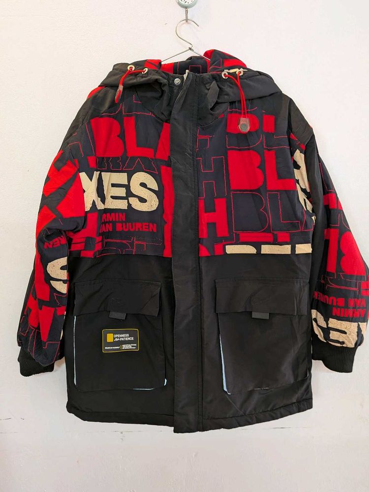 2 way Stylish Graphic Print Winter Jacket