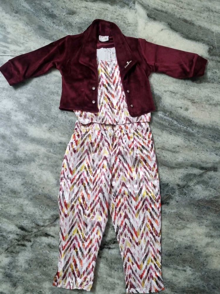 Full Dress With Jacket For Baby Girl