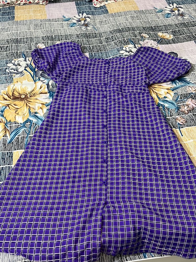 Beautiful Purple Colour A Line Dress