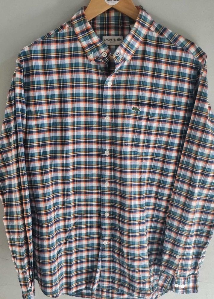 Lacoste Plaid Button-Down Shirt