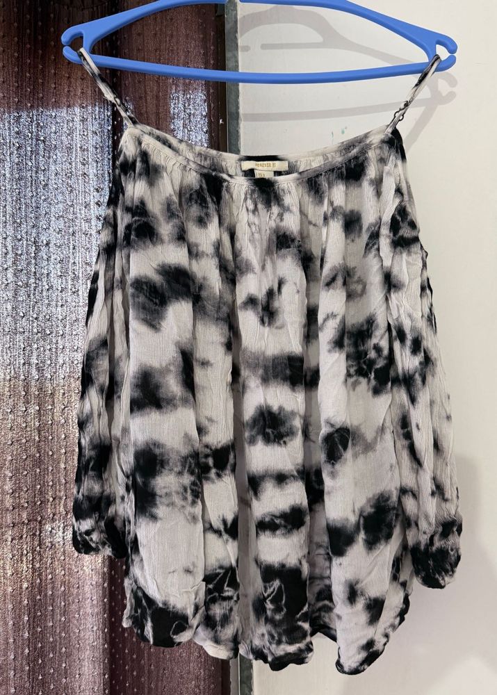 Stylish Tie-Dye Off-Shoulder Top