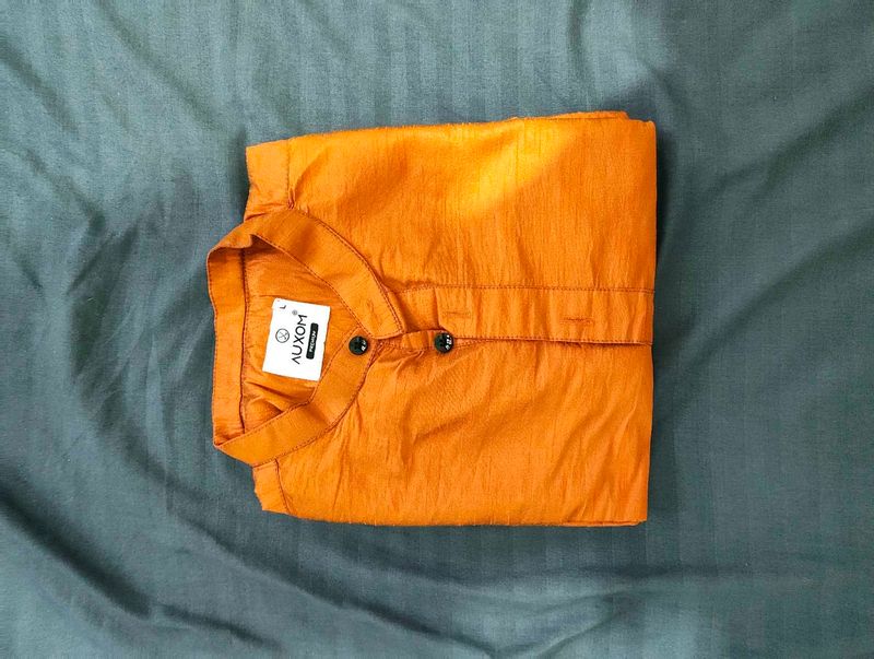 Men's Orange Kurta used once,and a shirt