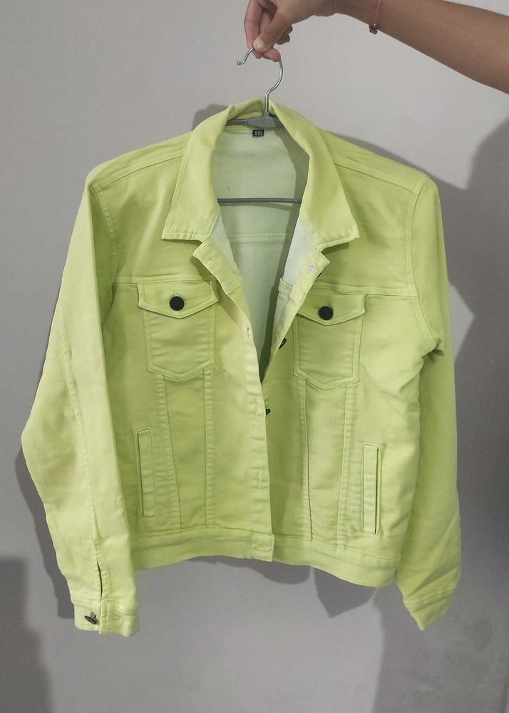 Lime Green Denim Jacket