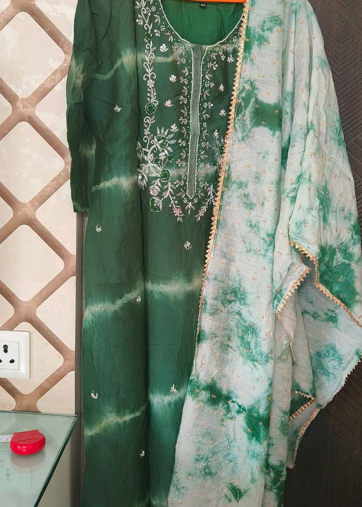 Tie Die Kurti With Dupatta