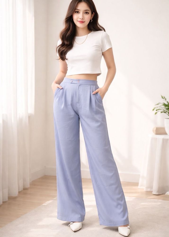 Wide Leg Korean Trousers