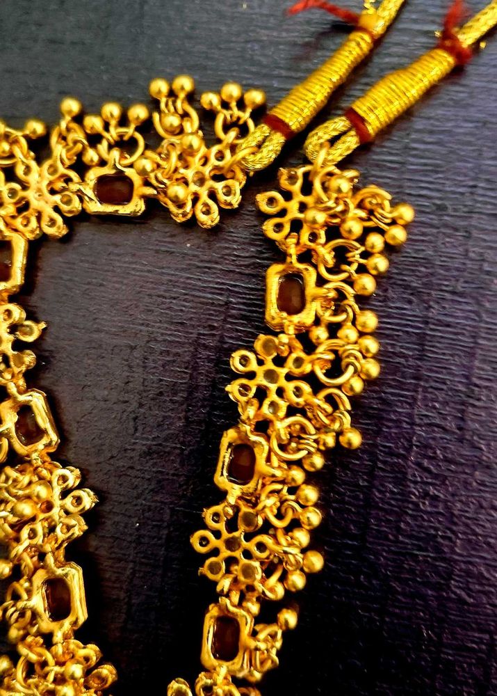 Exquisite Gold-Toned Ethnic Necklace Set