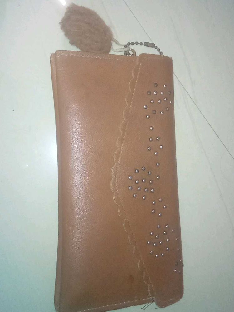 womens brown pouch
