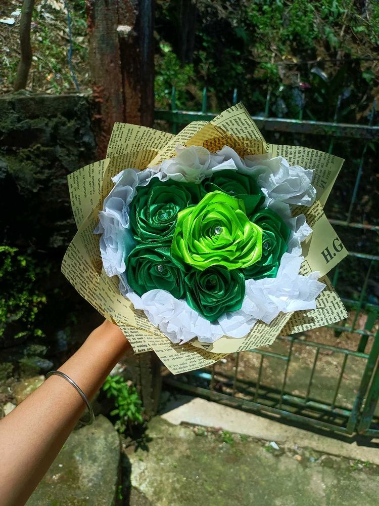 Handmade Satin Rose Bouquet
