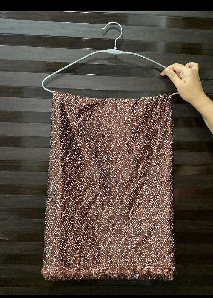 brown crepe shiny fabric