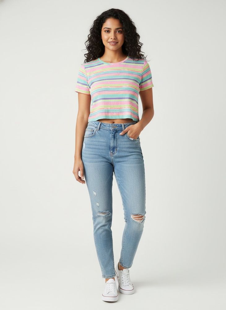 colourful crop top