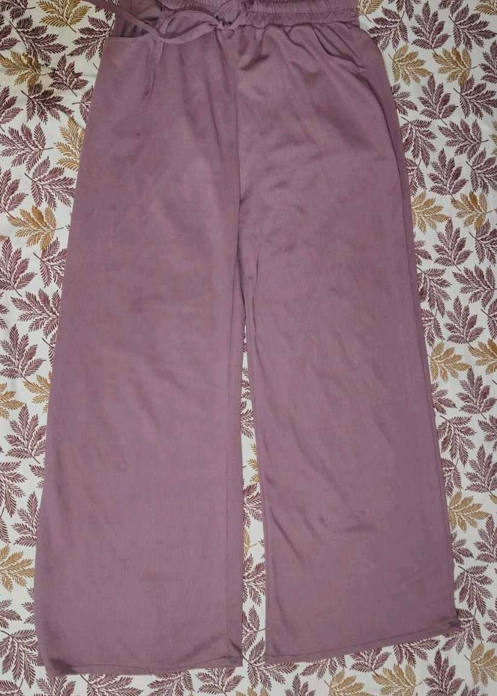 Mauve Wide Leg Lounge Pants