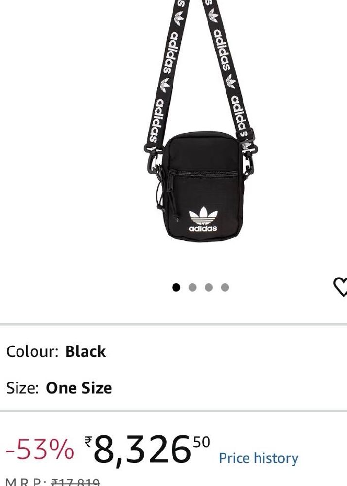 Adidas Black Crossbody Bag