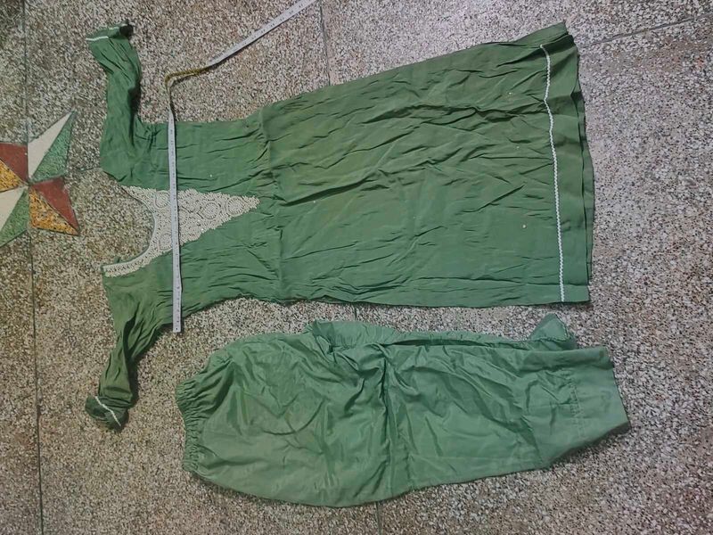 Green Kurti with Pants