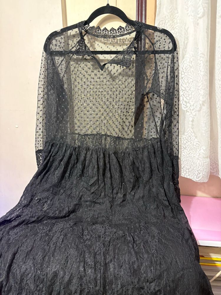 Elegant Black Lace Gown