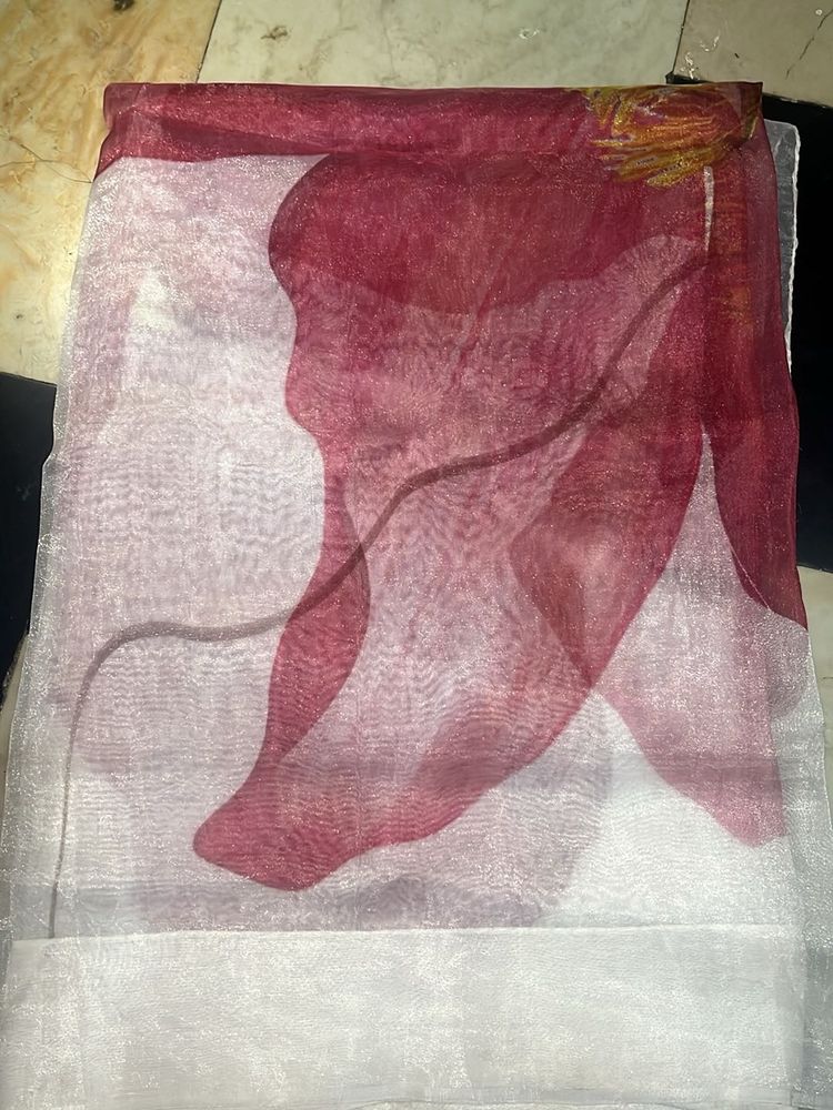 Elegant Floral Print Saree