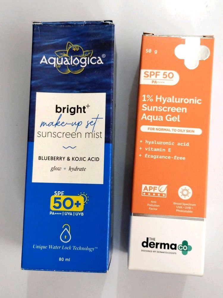 Aqualogica Makeup setting spray and dermaco hydron
