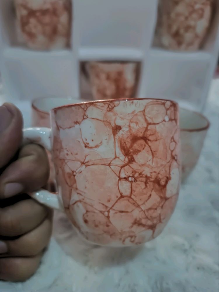 Beautiful Marble Texture Design Tea Cup