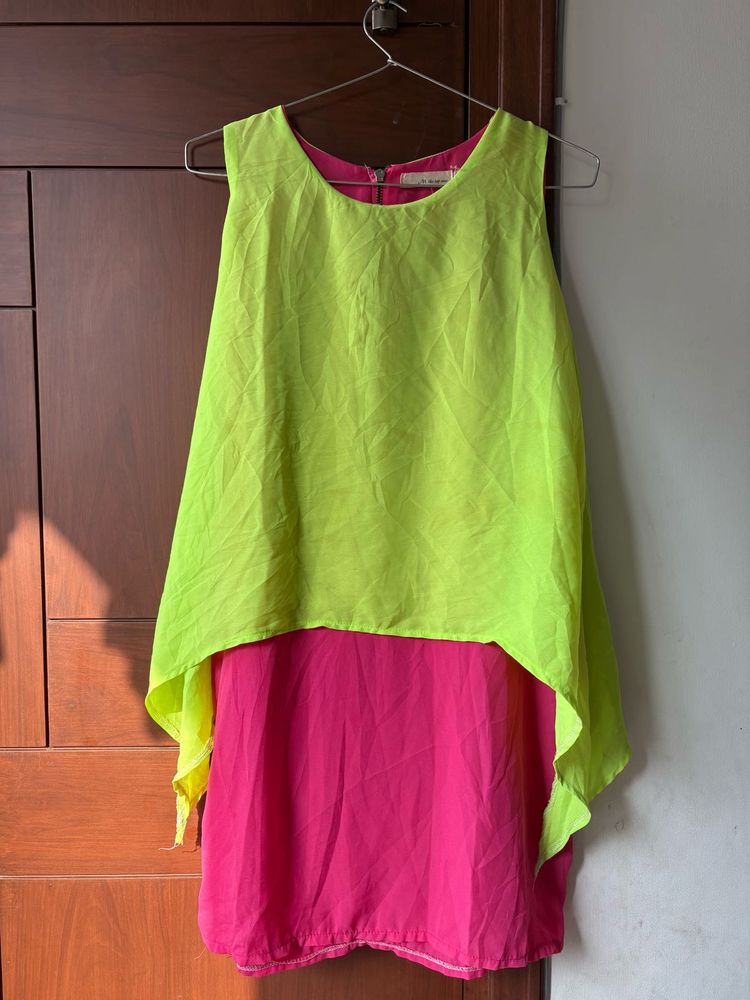Vibrant Layered Sleeveless Dress