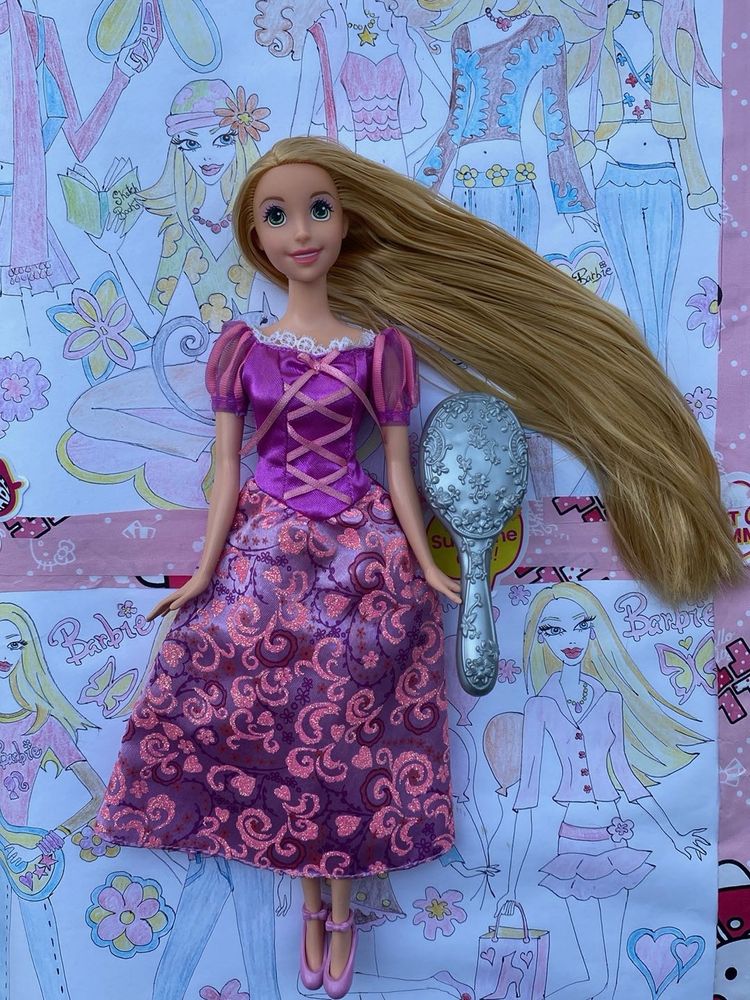 Rapunzel Barbie Doll with Long Hair and Brush