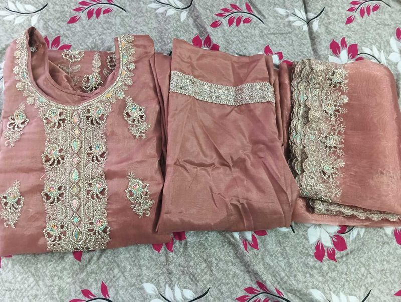Designer Embellished  cutting work Kurta Set
