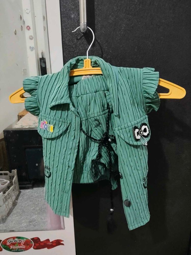 Cute Green Co-ord Set for Girls