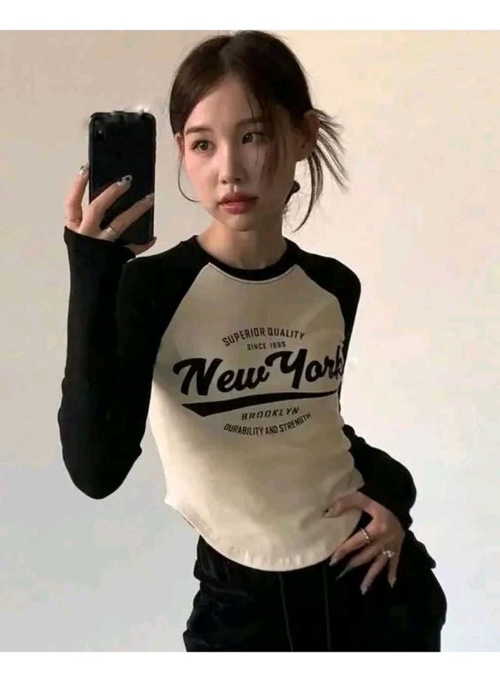Casual Regular Sleeves Printed Women Black Top