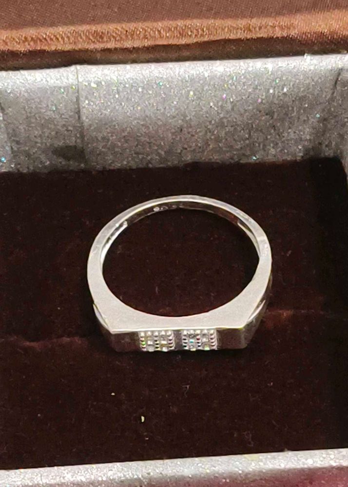 pure silver gents ring