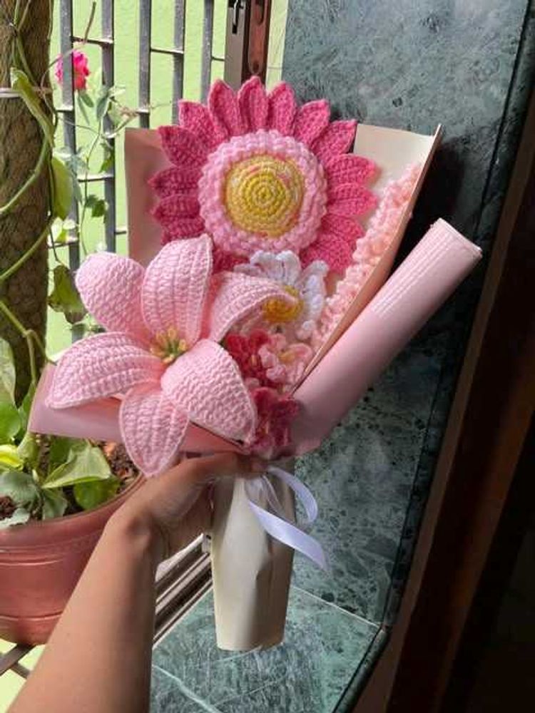 Handmade Crochet Flower Bouquet