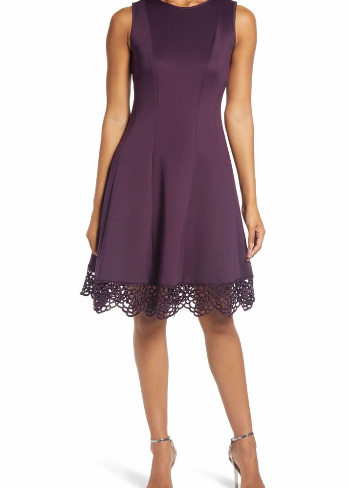 Plum Purple Donna Ricco A Line Dress