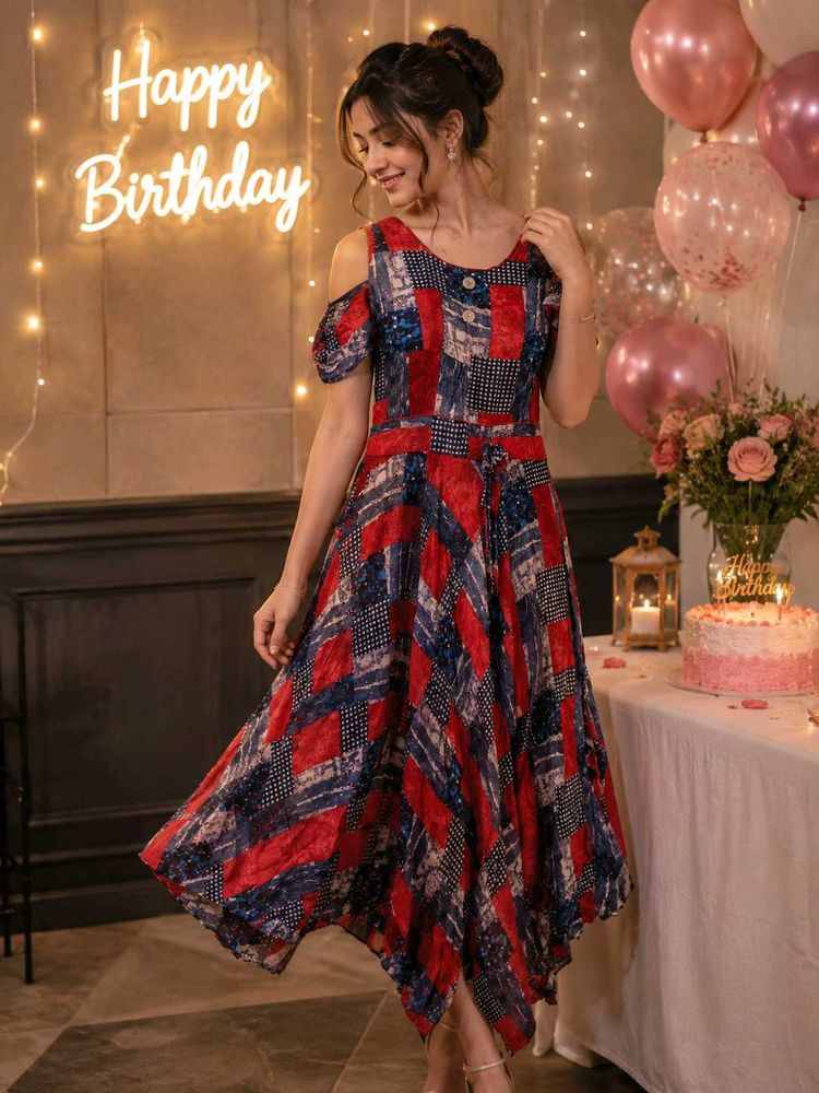 Patchwork Midi Sundress